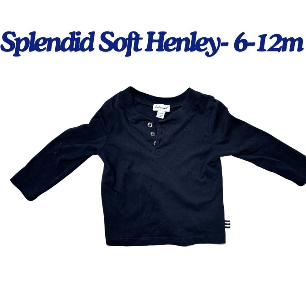 Supersoft Spendid Henley - Navy - 6-12m